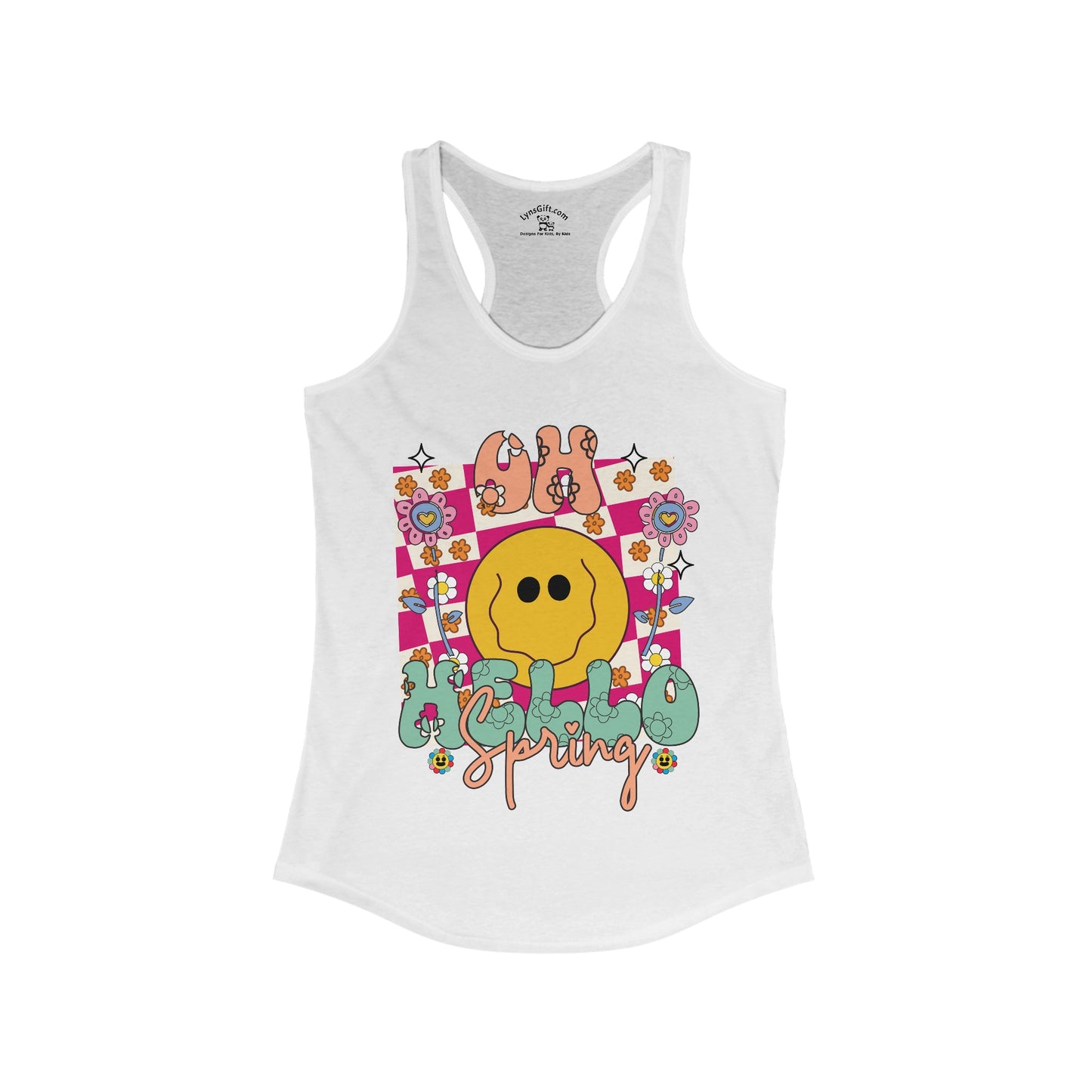 Oh Hello Spring Retro - Women's Ideal Racerback Tank