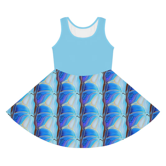 Blue Morpho - Girls Sleeveless Sundress