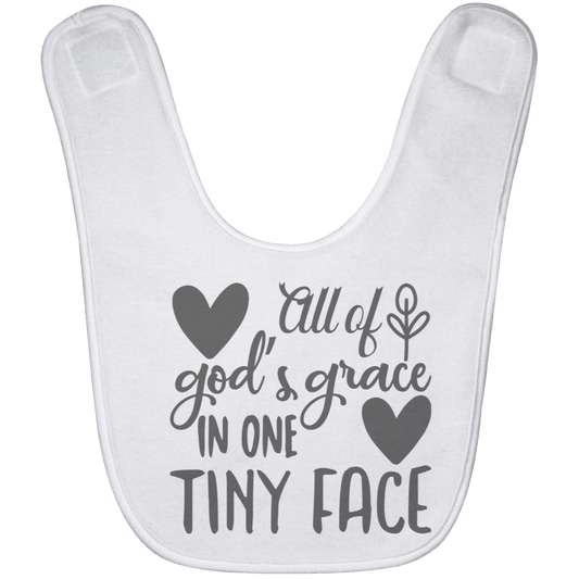 All Of God's Grace In One Tiny Face Baby Bib