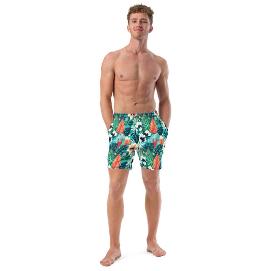 Mens Swim Shorts - Botanical