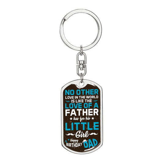 Love of a Father - Graphic Dog Tag Keychain