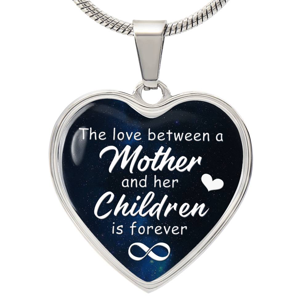 Mother and her Children - Heart Pendant