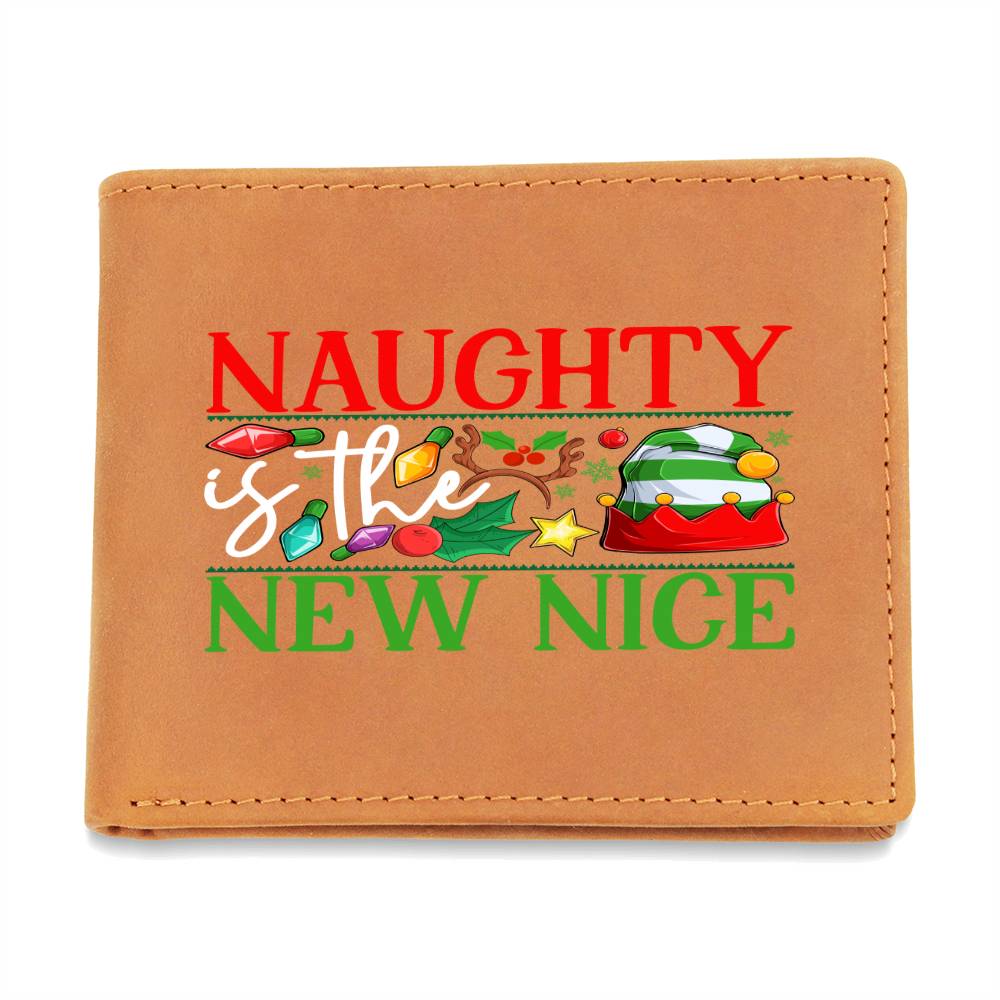 Naughty is the New Nice - Graphic Leather Wallet