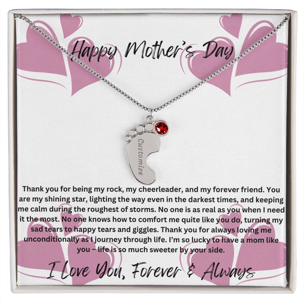 Mothers Day - Custom Baby Feet Necklace
