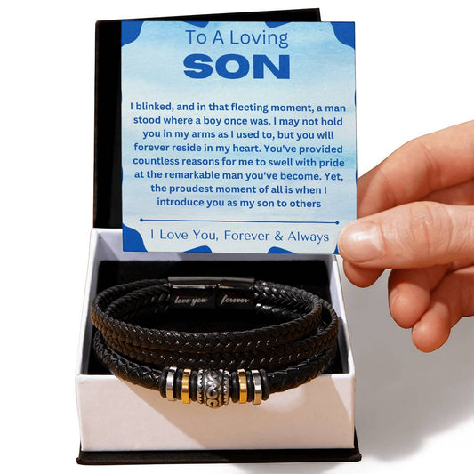 To A Loving Son - Love You Forever Bracelet