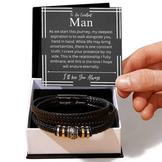 To An Excellent Man - Love You Forever Bracelet