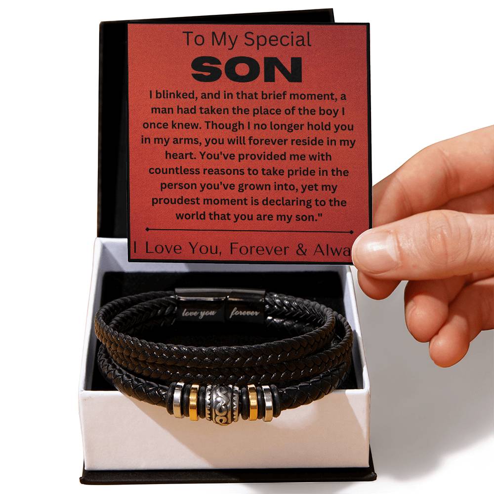 To My Special Son - Love You Forever Bracelet