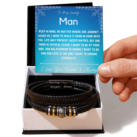 To My Loving Man - Love You Forever Bracelet