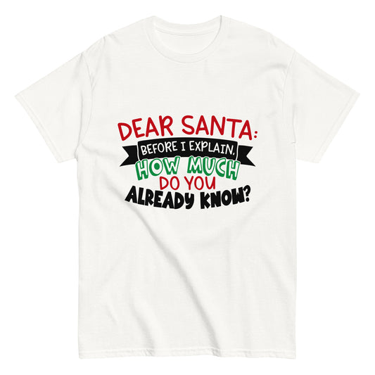 Dear Santa, Before I Explain - Men's classic tee