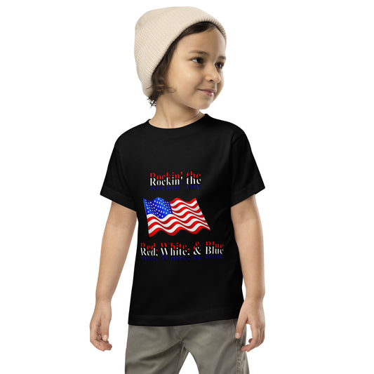 Toddler Short Sleeve Tee - Rockin the Red, White, & Blue