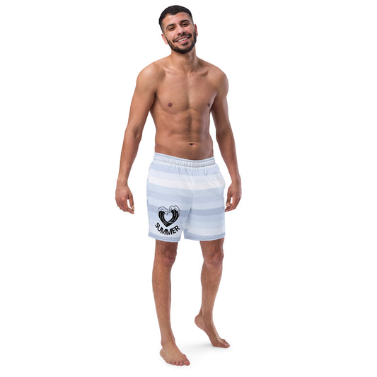 Mens Swim Shorts - Heart Wave Summer