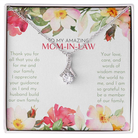 Alluring Beauty Necklace - To My Amazing Mom-In-Law, Thank You