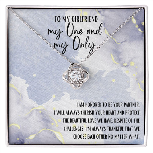 Love Knot Necklace - To My Girlfriend, My One & My Only